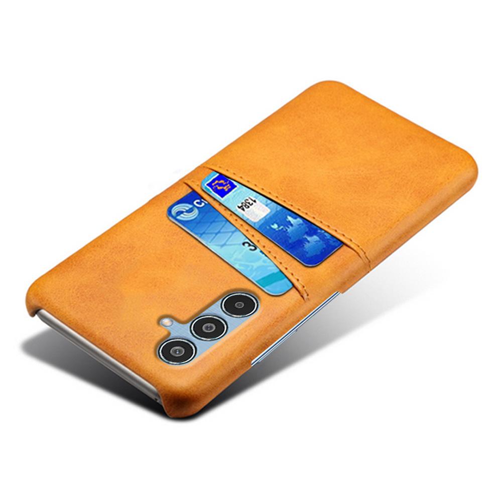 For Samsung Galaxy M35 5G Case Dual Card Slots PU Leather+Hard PC Phone Cover