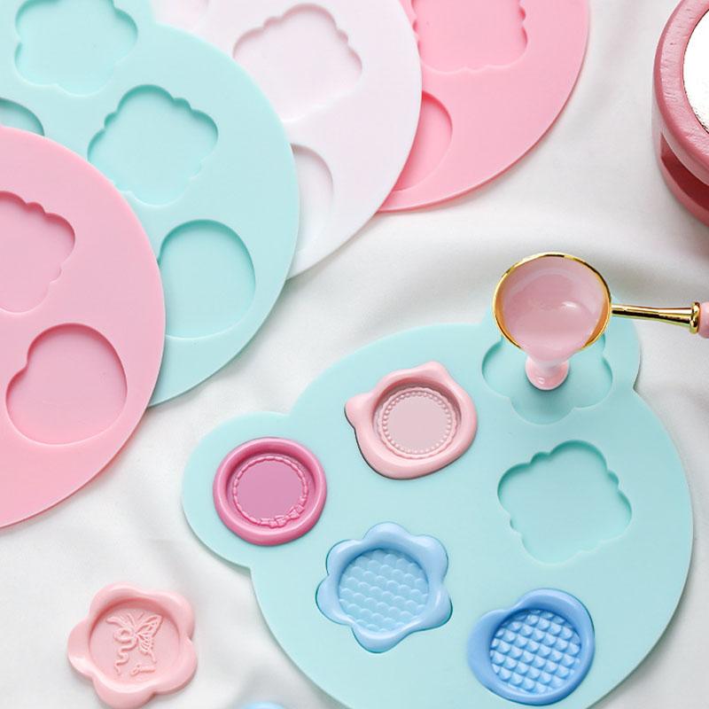 Wax Seal Stamp Silicone Mold Pad Multiple Sizes Sealing Wax Fix Shapes Mats Sealing Fixer Envelope Invitation DIY Making Tool