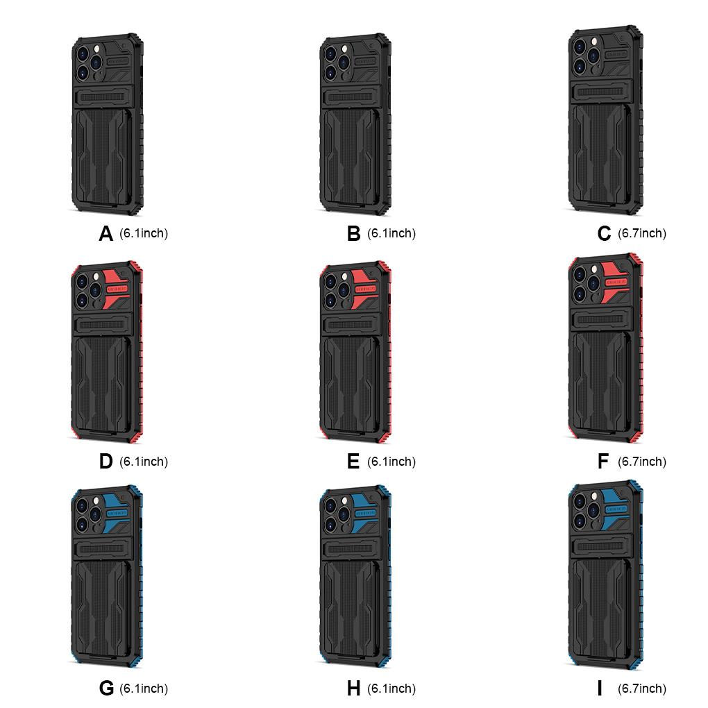 Handyhülle mit Kartenhalter Stoßfeste Rückseite Tragbarer Schutz Fallfestes Shell Ersatz für