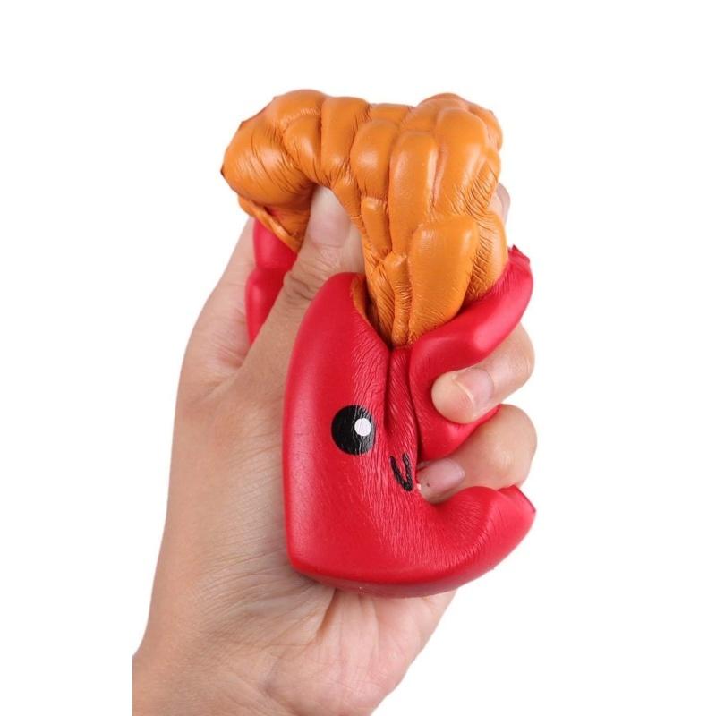 Popcorn Squeeze Toys Kawaii Food Fries Chips Milk Box Slow Rising Soft Squeeze Toy Fun Gags Joke Party Props