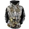 Pánska mikina s kapucňou Boar Hunter Lov zvierat Camo Tattoo Pulover Harajuku Ležérne mikiny ELK Hunte Oversized oblečenie s 3D potlačou