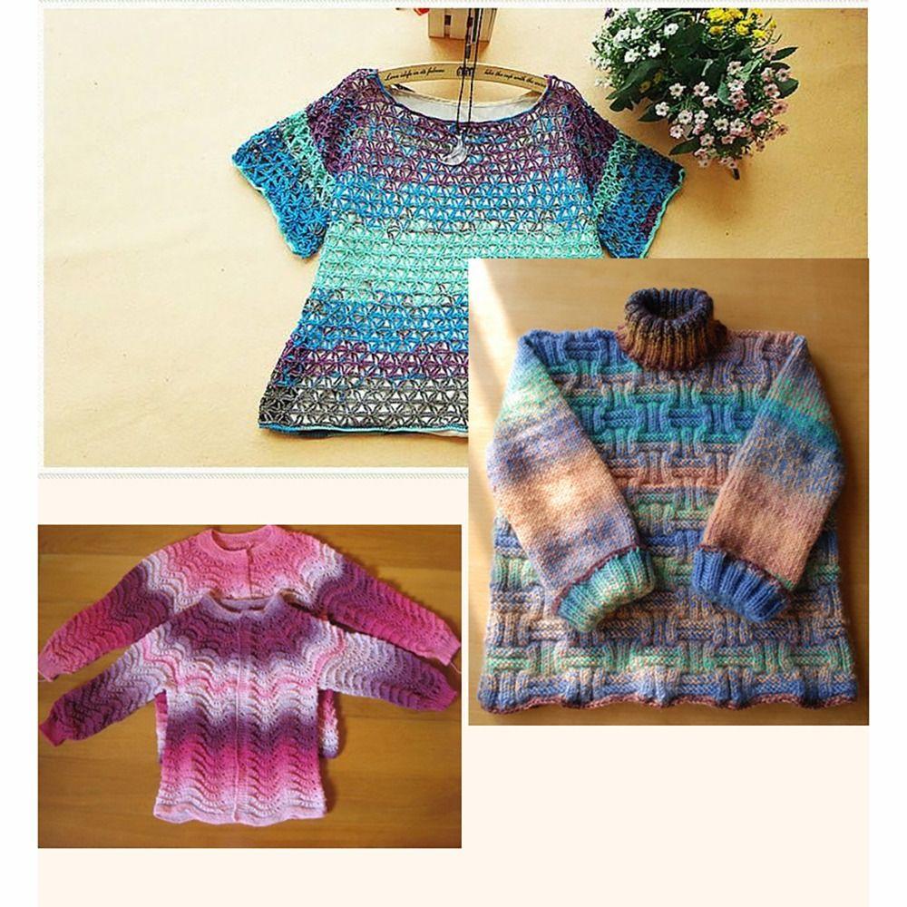 Acrylic Wool Yarn Segment Dyed Crochet Knitting Thick Knitting Crochet Thread Sofa Cushion