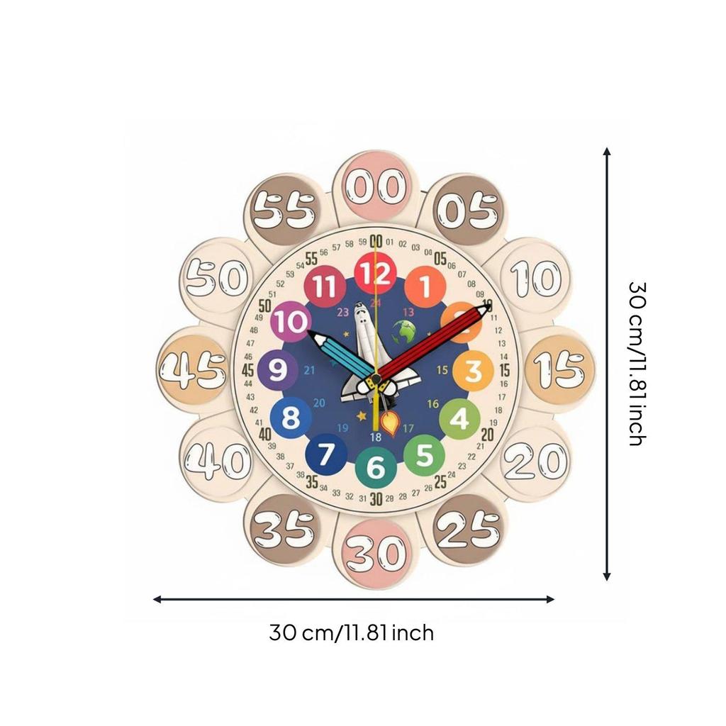 Kinderzeit Lernuhr Leicht zu lernen Bunte analoge Uhr