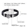Handsome Punk Stainless Steel Clasp Anchor Accessories Braided Genuine Leather Bracelet  For Men Bangles Gifts
