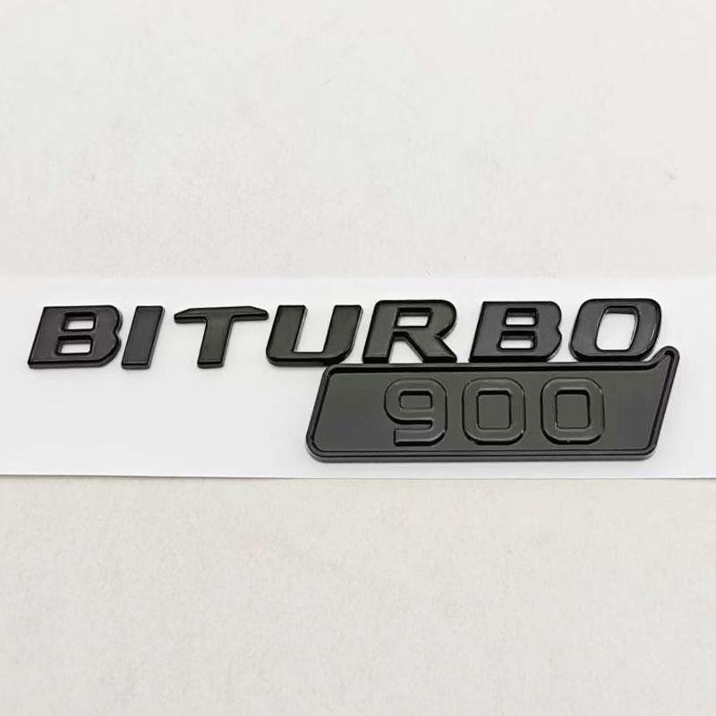 For Mercedes Benz AMG BITURBO 900 Auto Accessories ABS Car Styling Logo Biturbo 900 Badge Fender Side Sticker Emblem Decals AS1