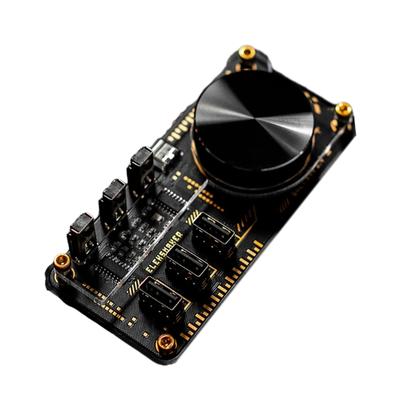 EleksMaker USB-Hub-Modul mit 3 Ports, Desktop-Controller, Dockingstation, verstellbarem Drehknopf und Hintergrundbeleuchtung