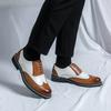 Fashion Brand Men Leather Casual Business Shoes New Lace Up Wearable  Anti Slip Formal Office Work Shoes Men Party Wedding Oxford Shoes