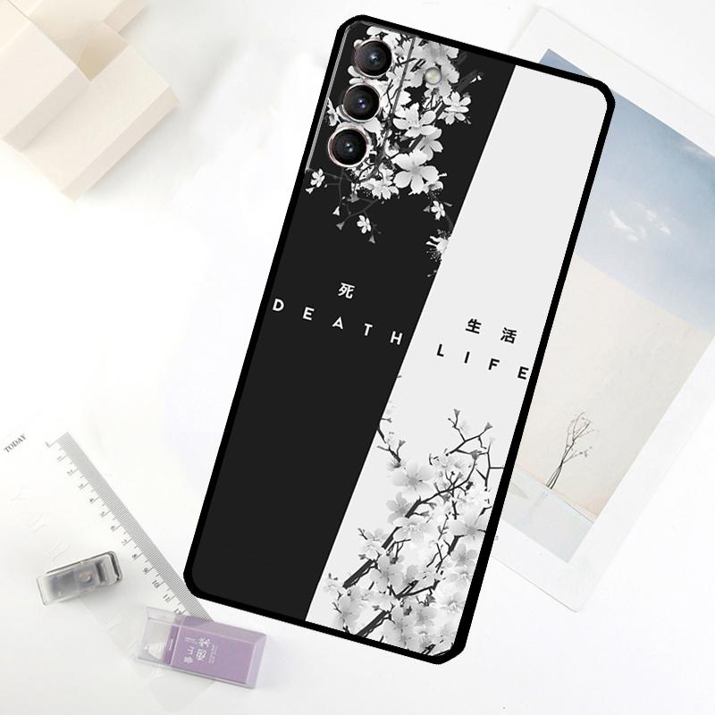Life With Death Phone Case For Samsung Galaxy S25 Ultra S20 S21 S22 S23 S24 Ultra S9 S10 Plus S24 FE Cover