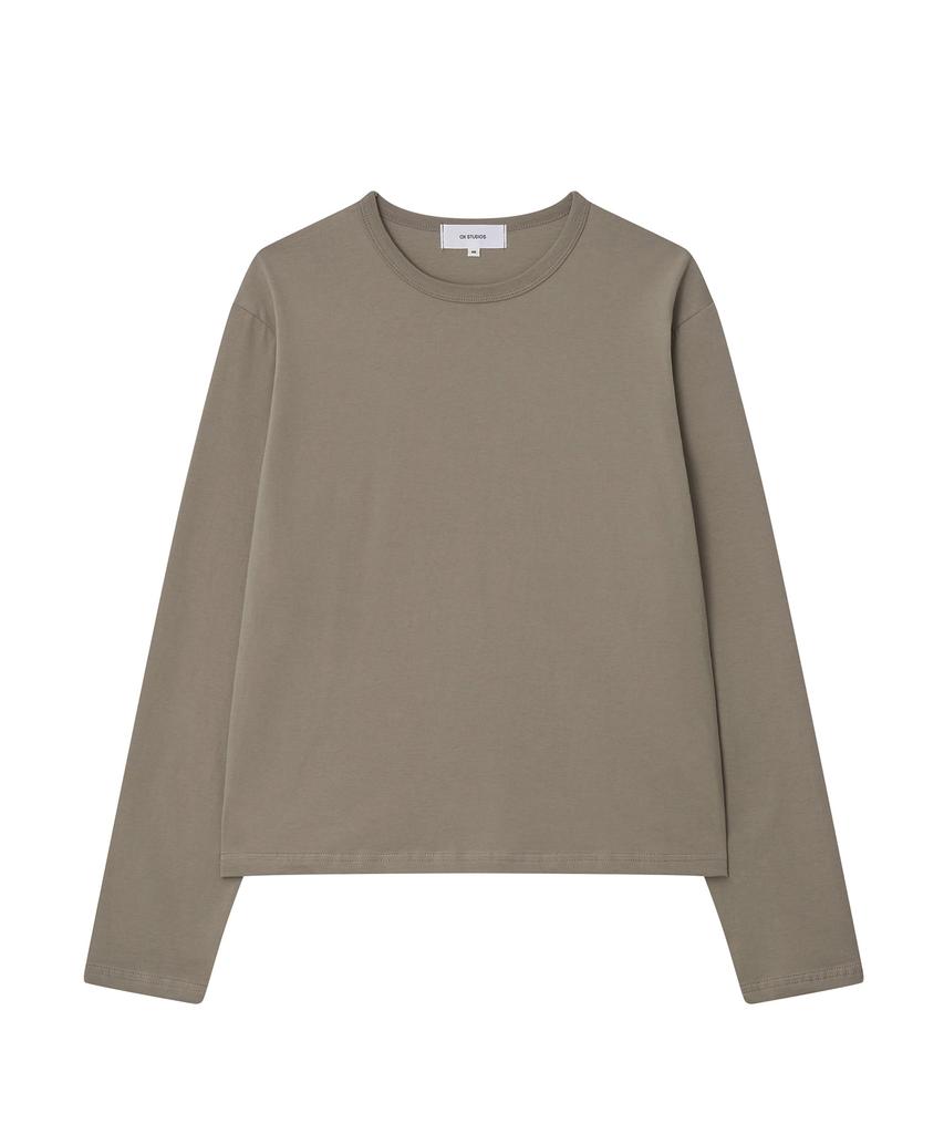 OX STUDIOS Essential Crop Long Sleeve (Beige)