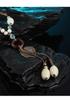 Ethnic Style Ceramic Leaf Tassel Necklace for Women - Autumn/Winter Accessories