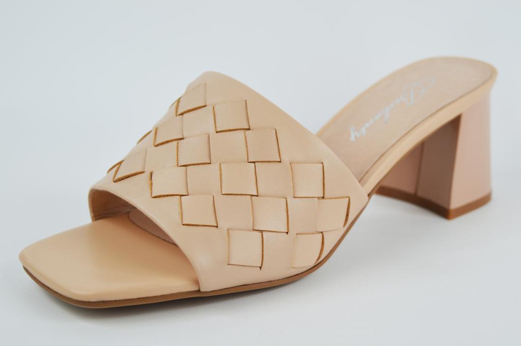 Slides with Heels Berkonty 5506 35 Peach Skin