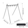 Travel Camping Triangular Shelf Aluminum Alloy Folding Hanging Rack Portable Outdoor Picnic Rack With Hook Enduring