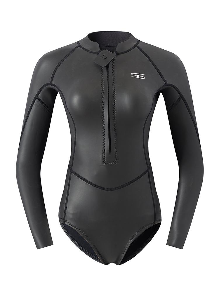 

2 мм гидрокостюм женский купальник для подводного плавания с длинными рукавами теплый влажный