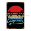 Kalifornien Retro Metallschild Poster Dekoration Dekoration Wandbild Club Blechschild Poster