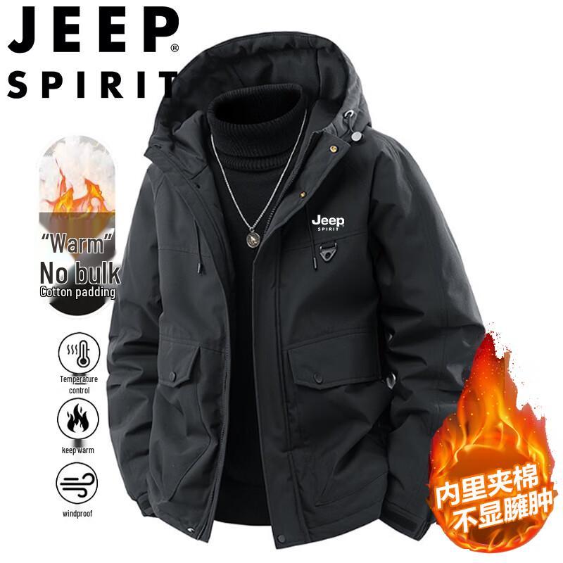 JEEP SPIRIT Men's Winter Hooded Padded Jacket