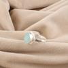 Aqua Chalcedony Gemstone 925 Sterling Silver Statement Jewelry Designer Ring For Wedding Gift RR-76-20