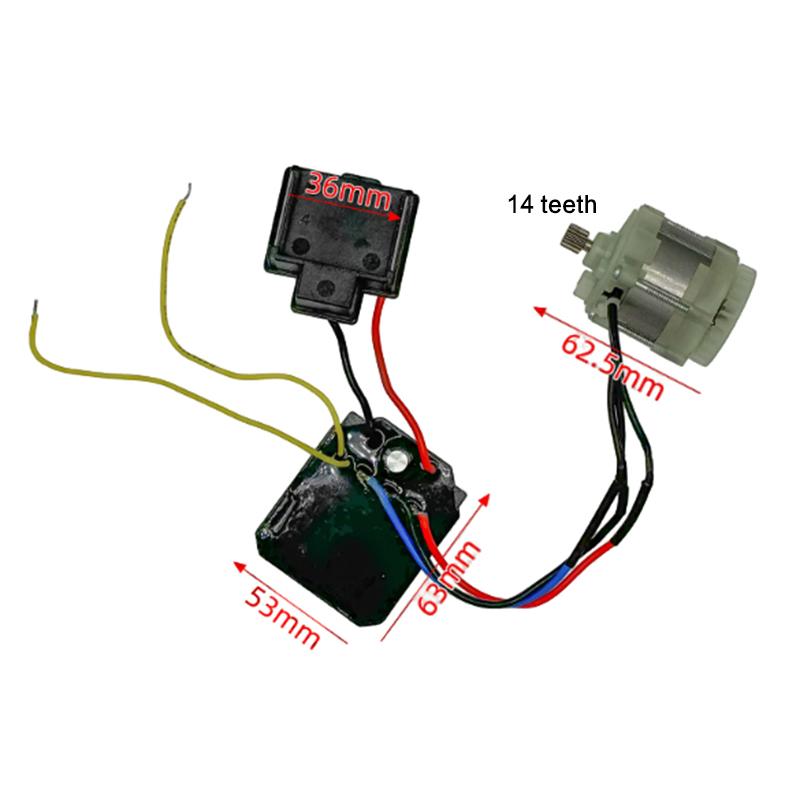 Piła łańcuchowa Mini Piła Silnik Bezszczotkowy Silnik Litowo-Elektryczna Piła 21V 14 Zębów Typ 550 Silnik Do 4Calowych/6Calowych/8Calowych Mini Pił Narzędzie Elektryczne