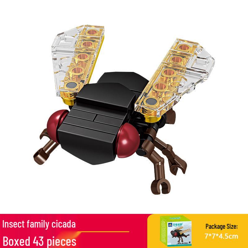 Kai Zhi Compatible Lego Insect Toy: Mantis Model Building Blocks for Kids, Educational Animal Jigsaw Puzzle Gift