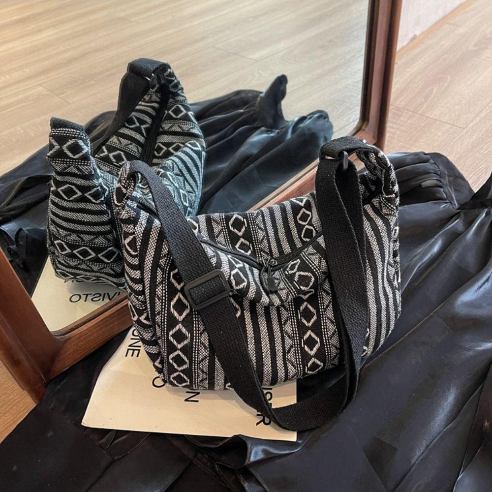 Handbag Bohemian Shoulder Bag Large Capacity Weave Folk Messenger Bag Outdoor