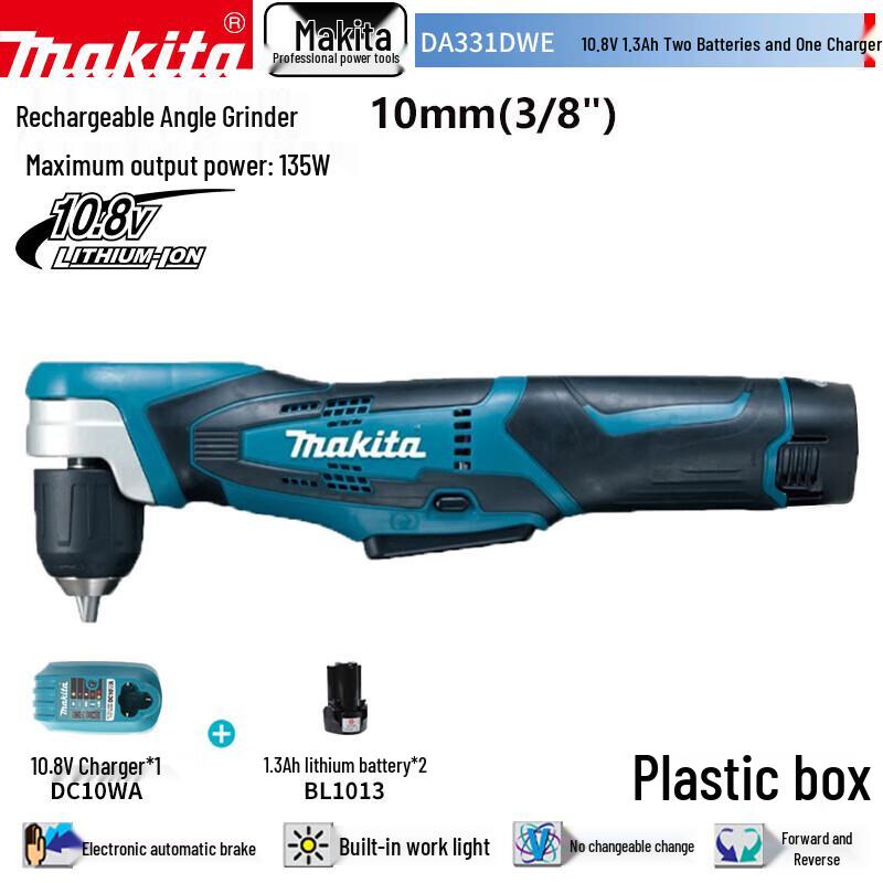 Makita DA331D Cordless Angle Drill CN plug (adapter included)