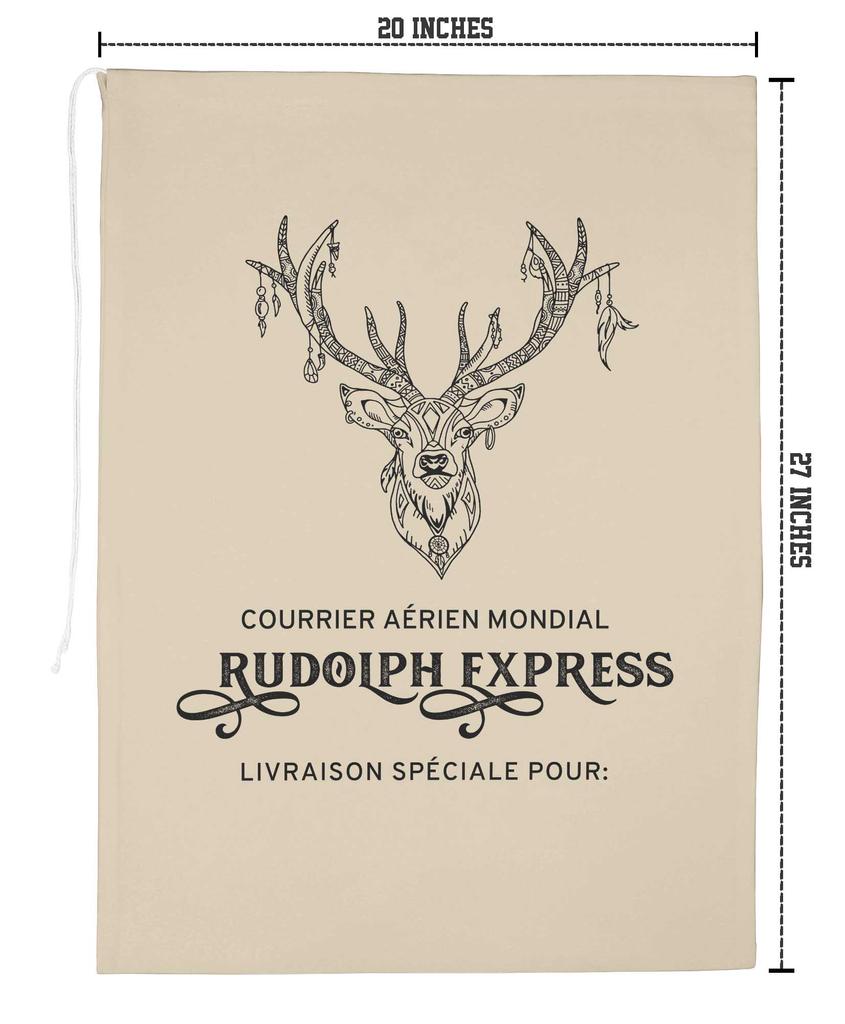 Printtoo Pack of 2 Drawstring Special Delivery Extra Large Size Christmas Sack Re-Usable Xmas Present Storage 27x20 Inch