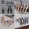 Holy Light Guardian Winged Nail Art Stencils - Reusable Silicone Nail Accessories