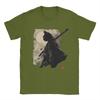 TShirts Unisex Samurai Cat Leisure Pure Cotton Tee Shirt Round Neck Short Sleeve T Shirt Plus Size Clothing