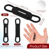 Jeffdad Magnetic Pen Pencil Holder - 4 Pcs Silicone Adjustable Holder for Refrigerator, Whiteboards, Office White Pen Holder (Black)