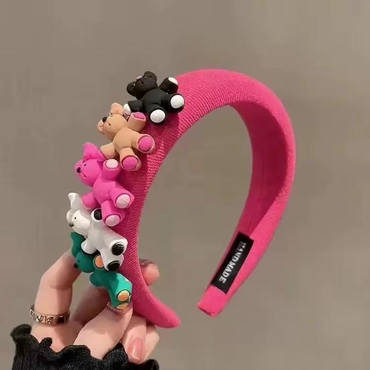 Sweet Simple Colored Large Flower Hair Hoop Rabbit Headband Suitable for Hair Styling Girls Hair Accessories Party Holiday Gifts