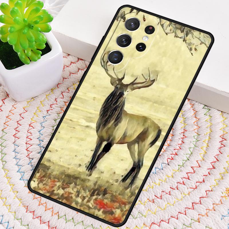 Animal Deer Art Phone Case for Samsung Galaxy note 10 pro S26 Ultra S23 S24 FE S25 S21 S22 PLUS shockproof Cove