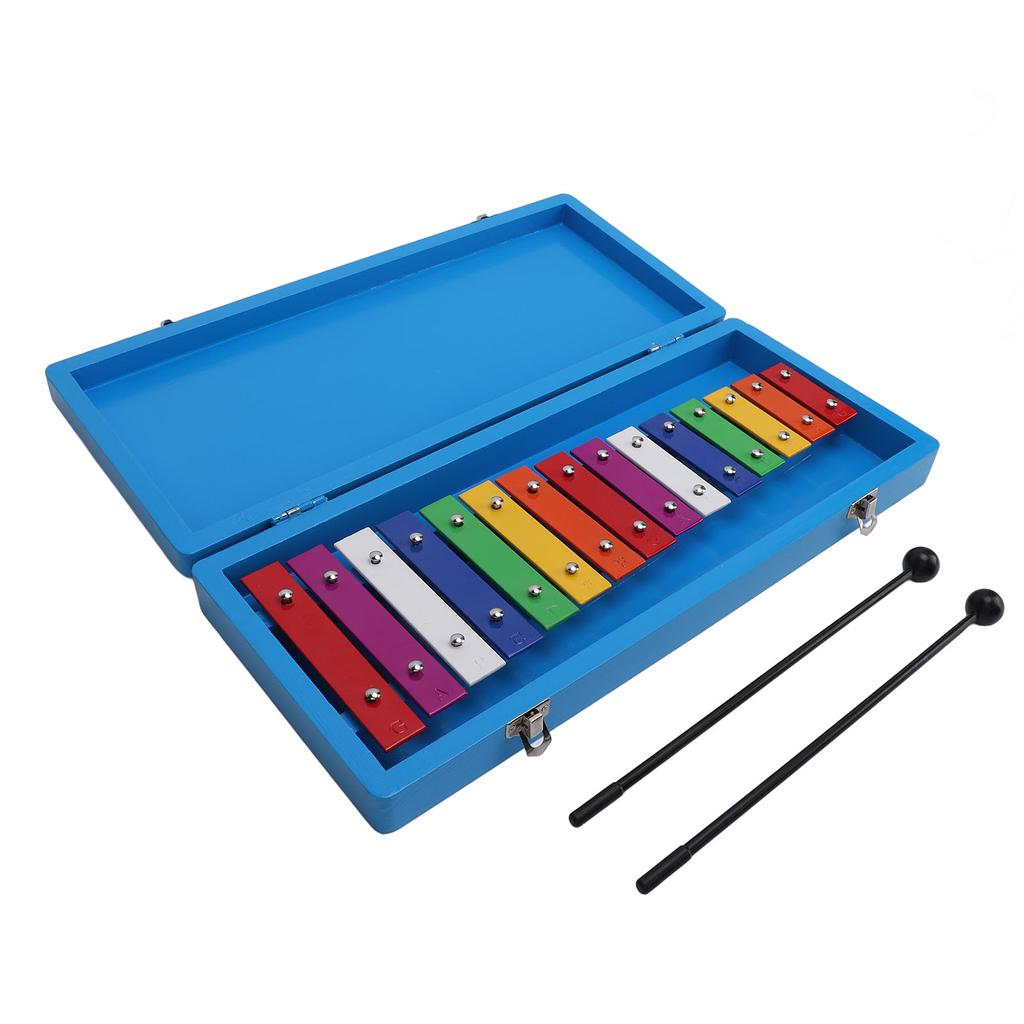 15 Töne Xylophon Glockenspiel Aluminiumplatte Buntes Kinder-Xylophon Spielzeug für Alter über 3