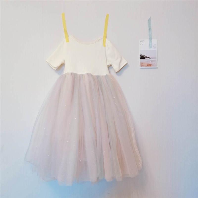 Very Fish 2022 Summer Rainbow Princess Backless Tulle Dress for Girls