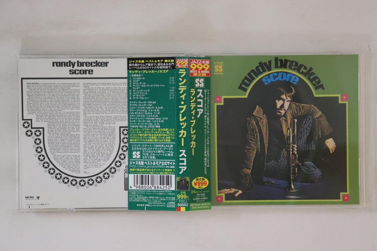 

CD RANDY BRECKER Score TOCJ50092 SOLID STATE RE 2010 Japan Obi Jazz Used