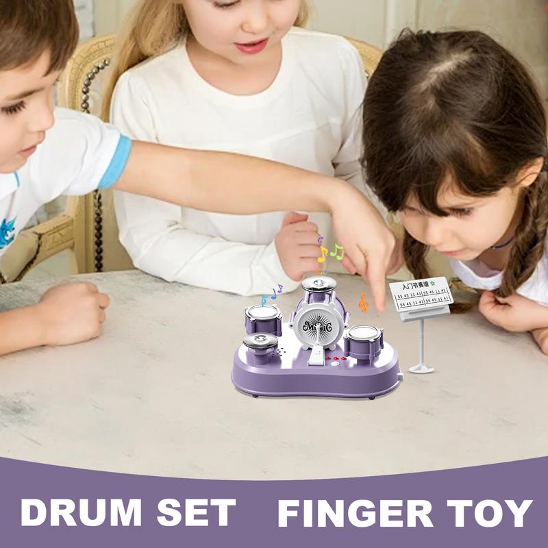 Miniature Drum Set Drummer Gift Educational Percussion Model Small Electric Finger Drum Toy For Music Room Living Room Decor