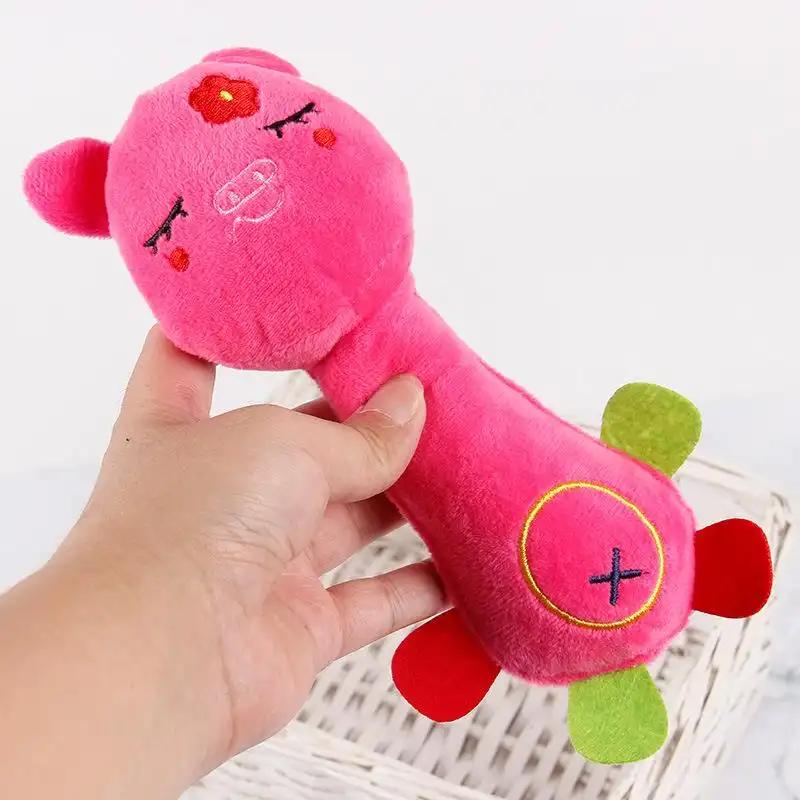 Squeaky Plush Chew Toys For Dogs And Cats Durable Smiley Animal Teethers With Bite Resistant Design Pet Supplies