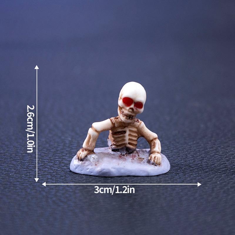 Halloween Decorations Skull Bat Mini Figurines Ornament Desktop Landscape Figurine Decoration