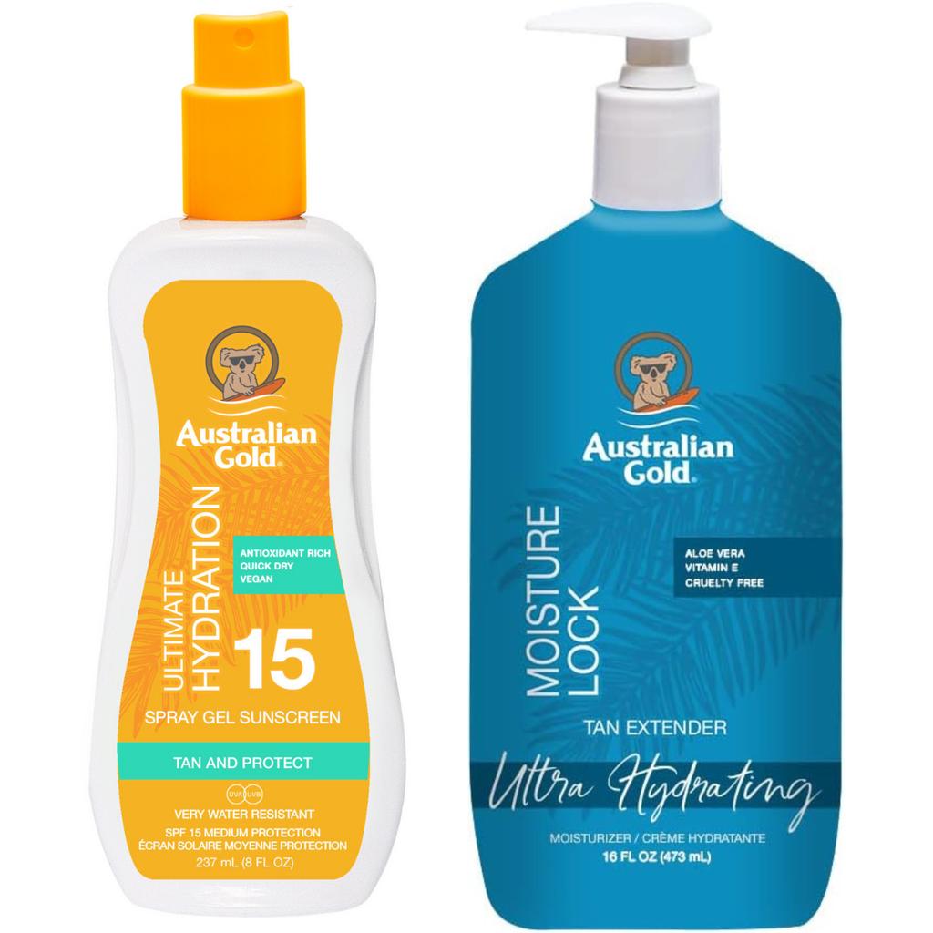 Australian Gold Spray Gel with SPF15 Filter + Moisture Lock 473ml