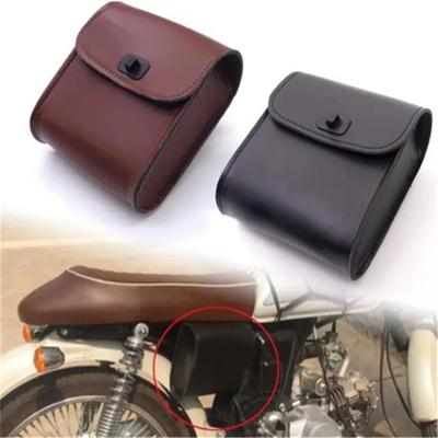 Mini PU Leder Motorrad Multifunktions Tragbare Lenker Bar Vorne Sattel Hängen Tasche Werkzeug Taschen