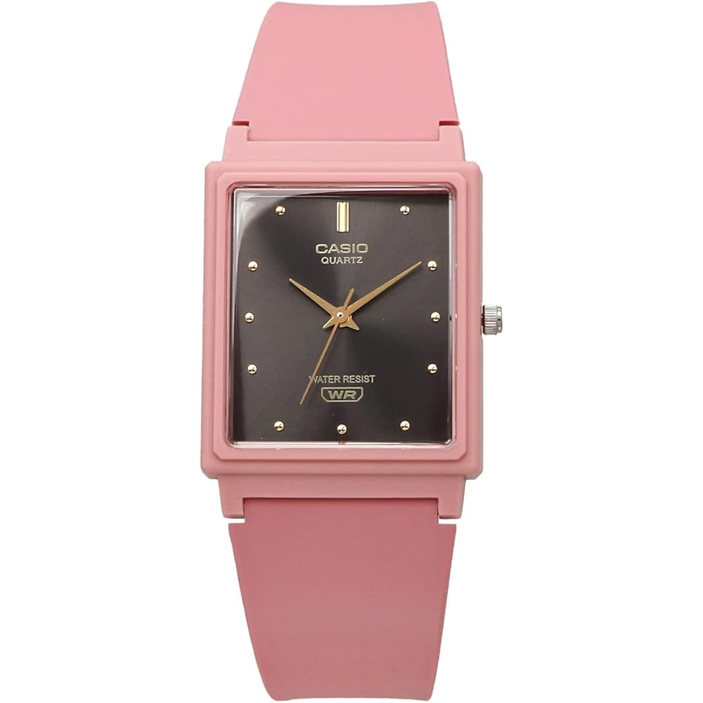 Casio Chupacashi MQ-38UC-4A Analog Watch Matte Salmon Pink Rectangular Face Unisex with Urethane Strap