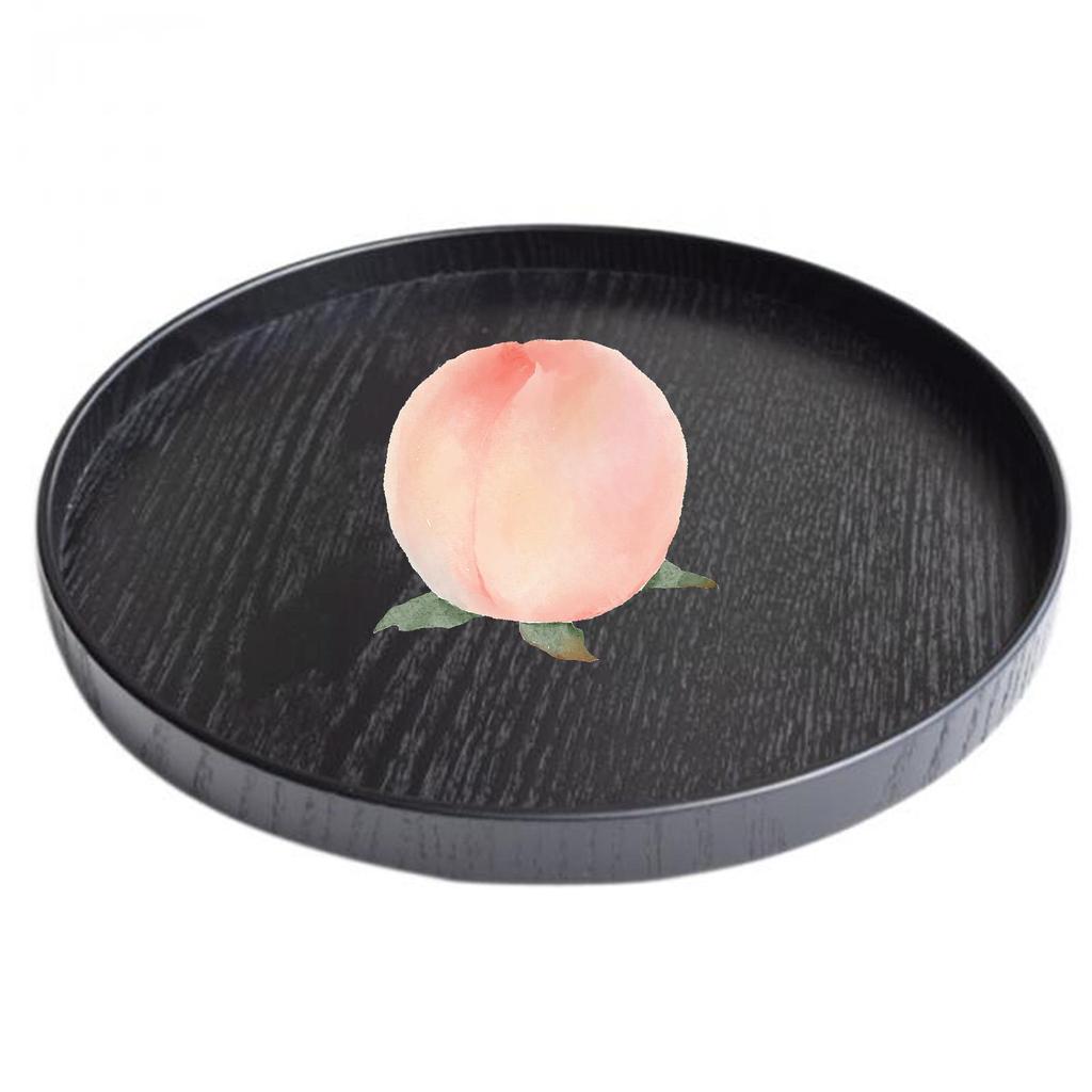 Snacks Oriental Plate Dish Platter Natural Wooden Serving Tray