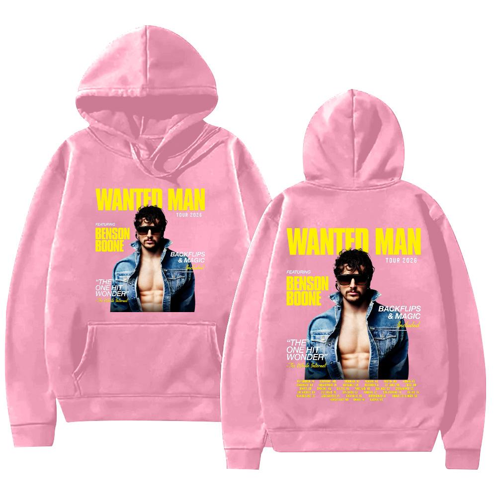Benson Boone Wanted Man Tour 2026 Hoodies Herren Damen Kleidung Mode Langarm-Sweatshirts Lässige Hip Hop Pullover