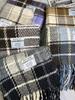 Women's Wool Blend Plaid Tassel Scarf - Warm, Thick, Versatile Korean-Style Shawl for Autumn/Winter