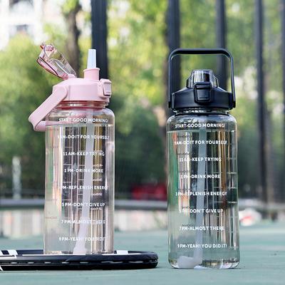 Large Capacity Plastic Sippy Cup2000mlScale Portable Space Cup Girls' Fitness Sports Drinking Kettle