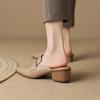 Pantofole da donna e sandali da donna Mules Scarpe a punta Ciabatte Albicocca Esterno Con Taglia Piccola Premium Eva Elegante Vip