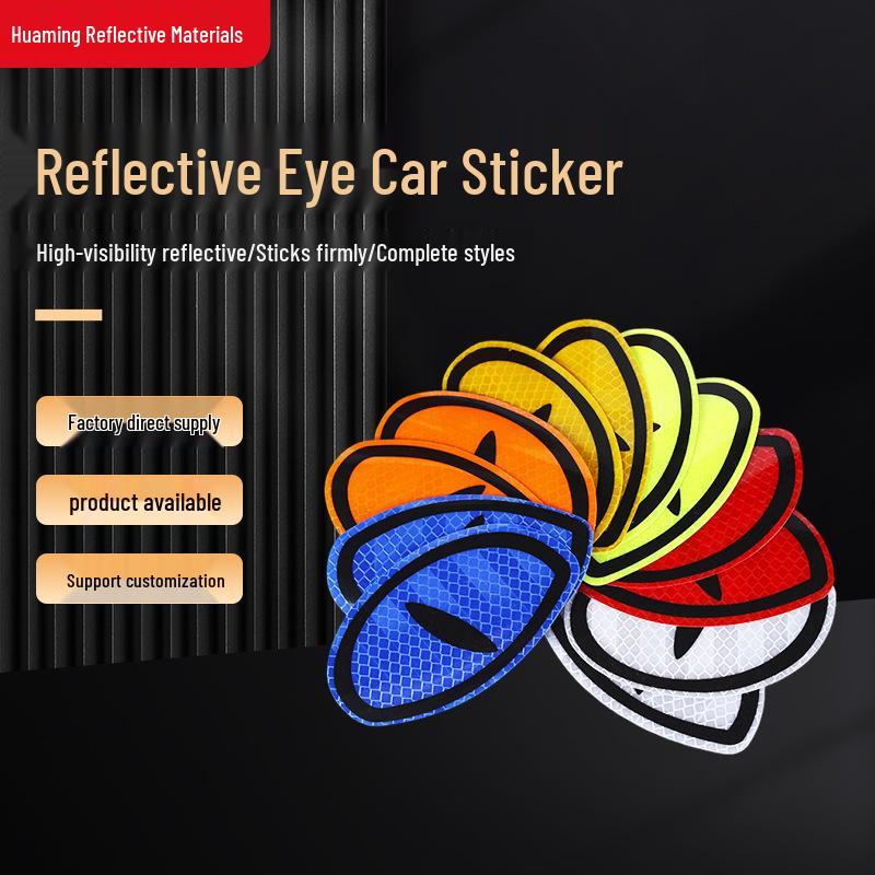 

Customized Night Reflective Car Body Sticker - Personalized Eye Design Diamond White * PET * Customizable * 1-3 Years