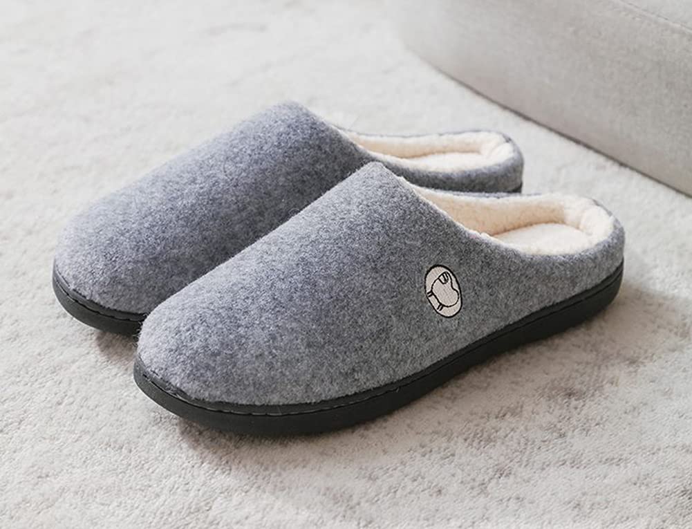 Euyqs Indoor Memory Guest Stylish Size Slippers, Non-Slip, Washable, Foam, Shoes, Unisex, Winter, (Gray, 27.0 cm)