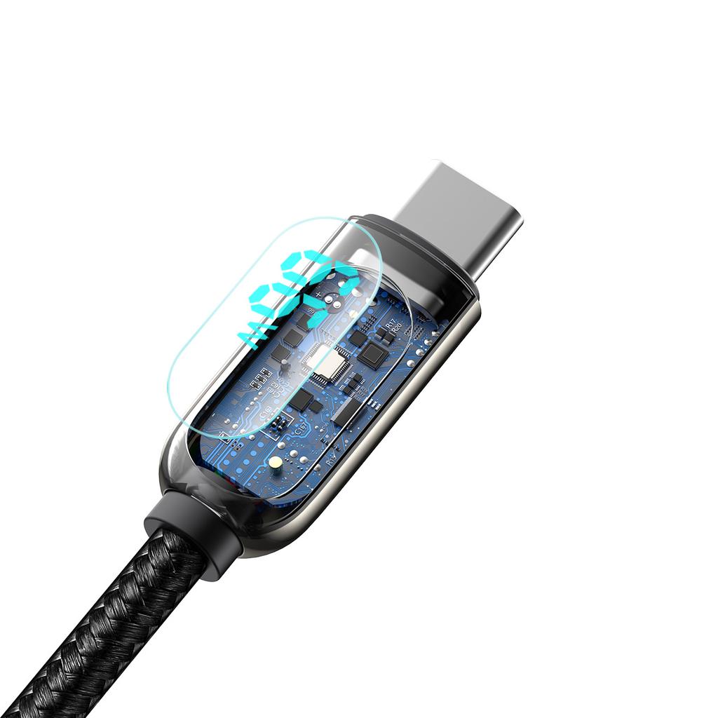 Cable Display Fast Charging Data USBA USBC 66W 1m black