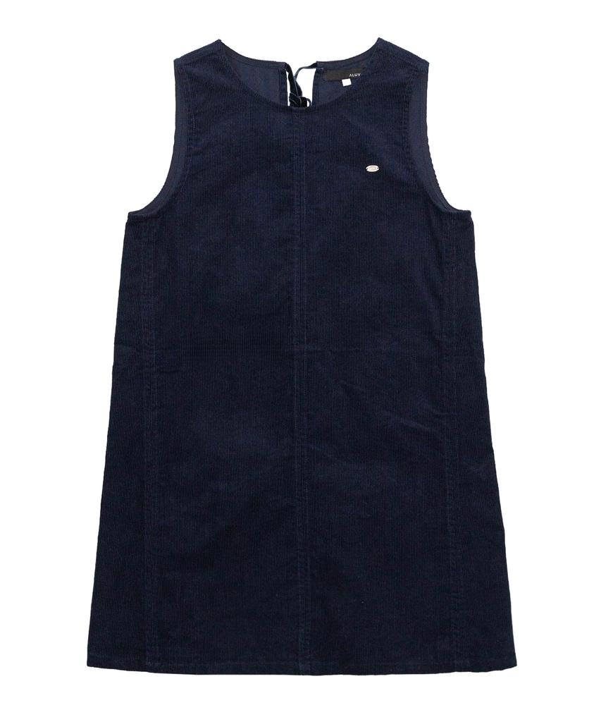 Eilubeu Corduroy Back Slit Sleeveless Dress Aaradr002P