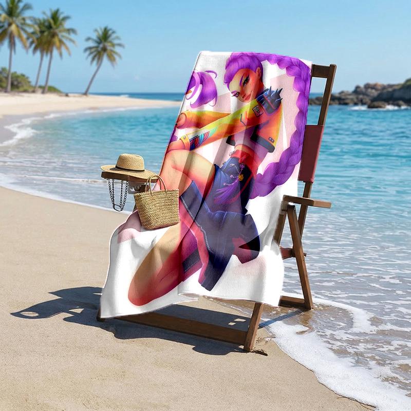 Kpop Hunter Fashion Beach Towel: Ideal for Summer Adventures Soft, absorbent and quick drying suitable for swimming and bathing