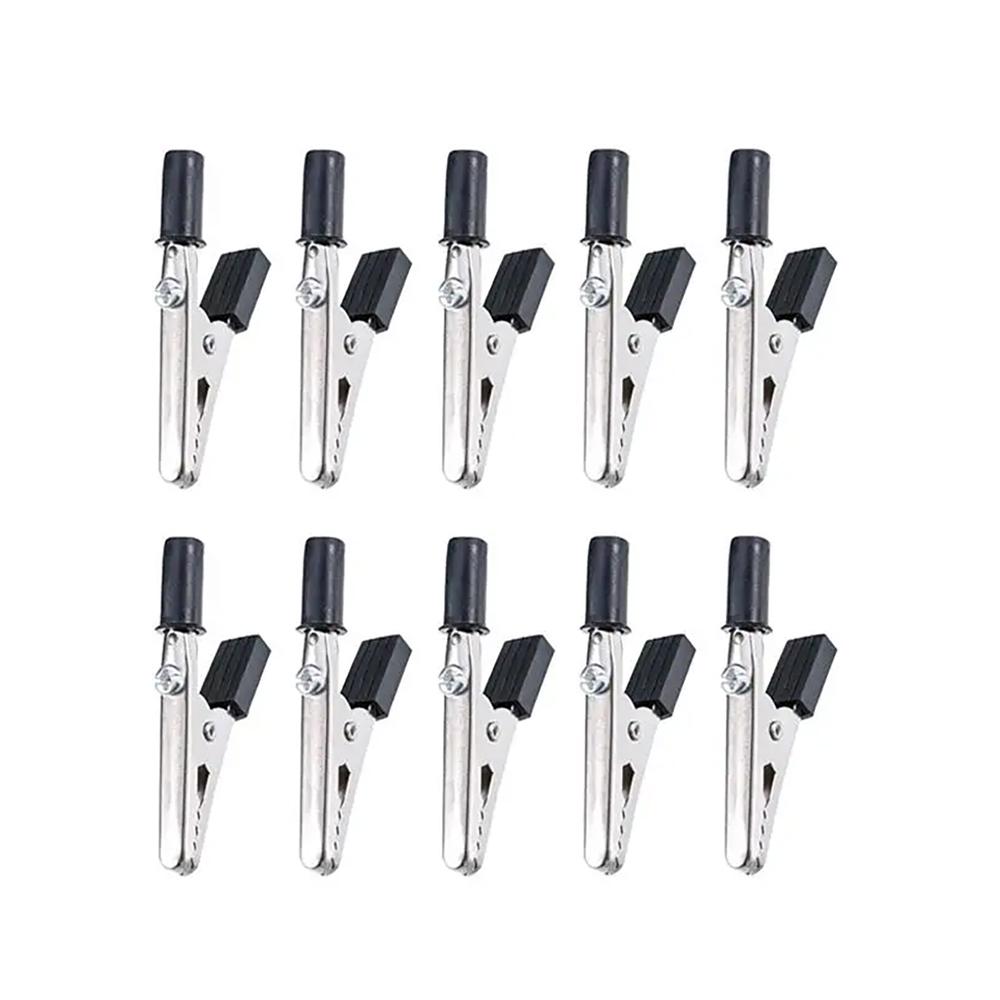10 Pieces Metal Alligator Clips Test Clips, Electronic Product Test Clips With Screws And Solder Ports, Electrician Wire Clips